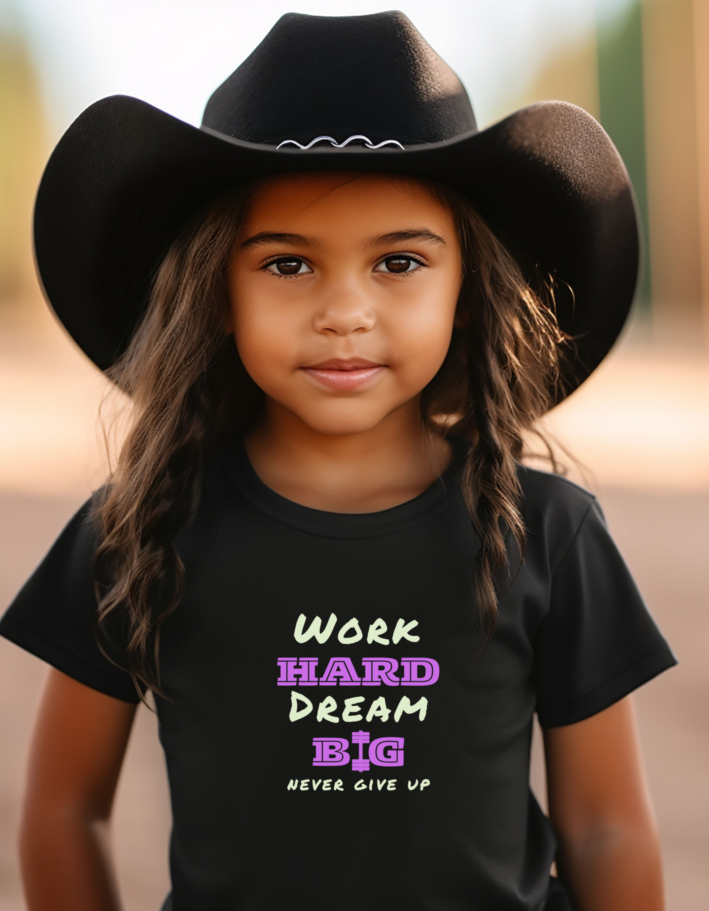 Work Hard Dream Big Never Give Up Youth Unisex T-Shirt