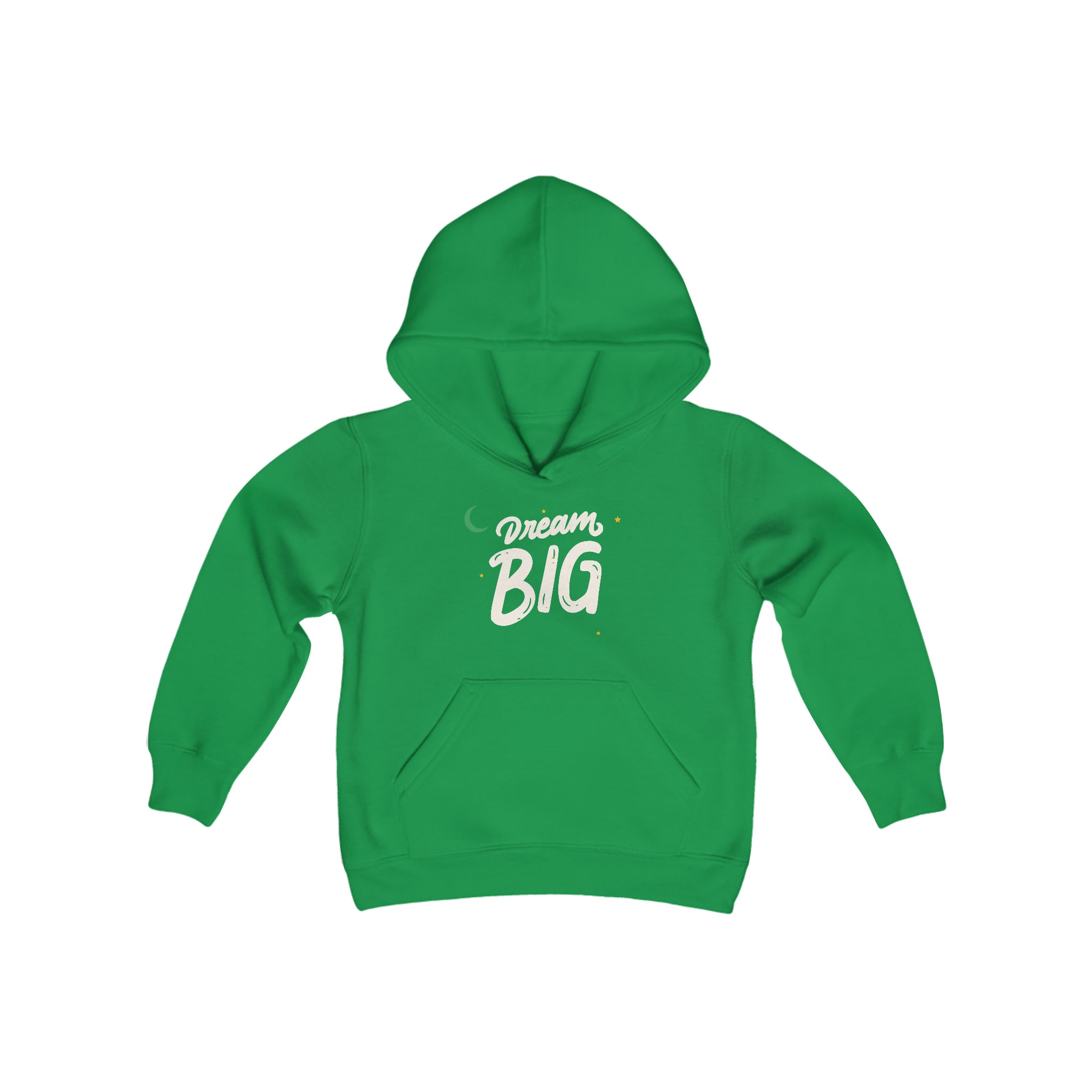 Youth Unisex Irish Green Hoodie with Dream Big On front .