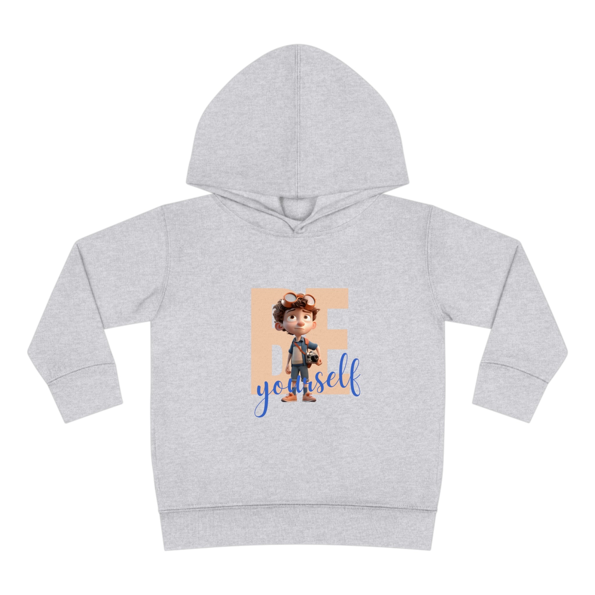 Toddler boy heather hoodie " Be Yourself" Image on front 