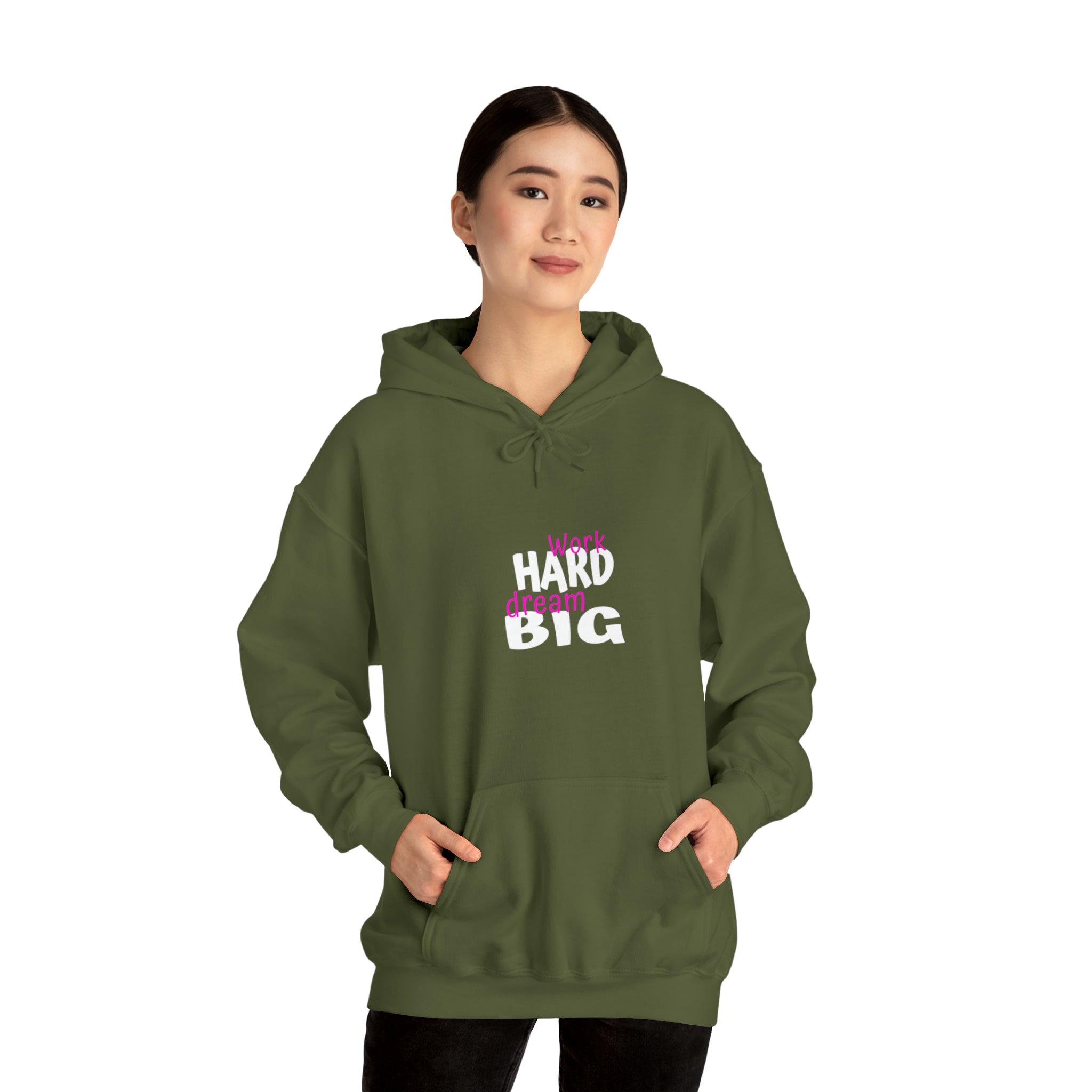 Work Hard Dream Big Adult Womens Hoodie