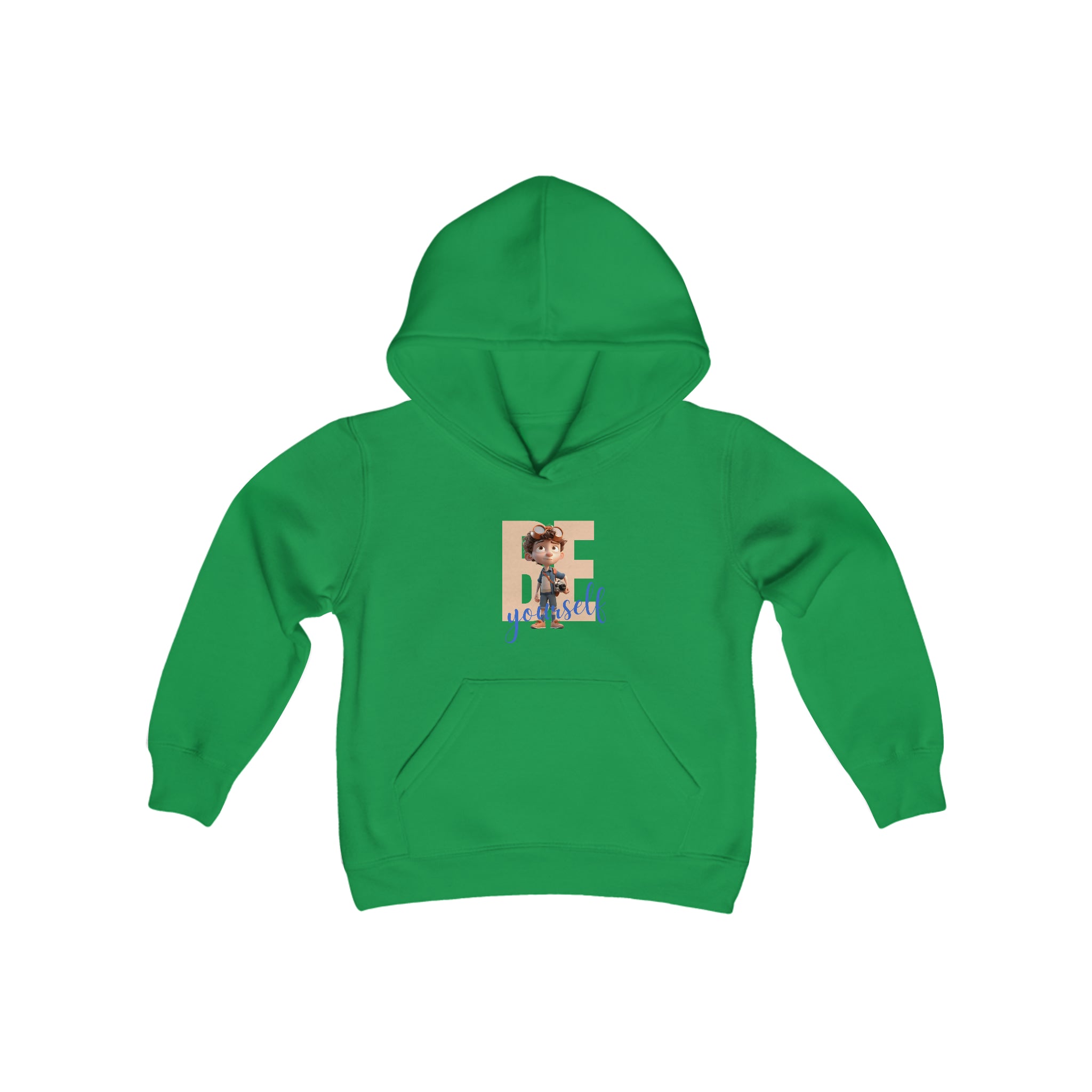 Youth Boy Irish green sweatshirt with " BE Yourself" Graphic on front