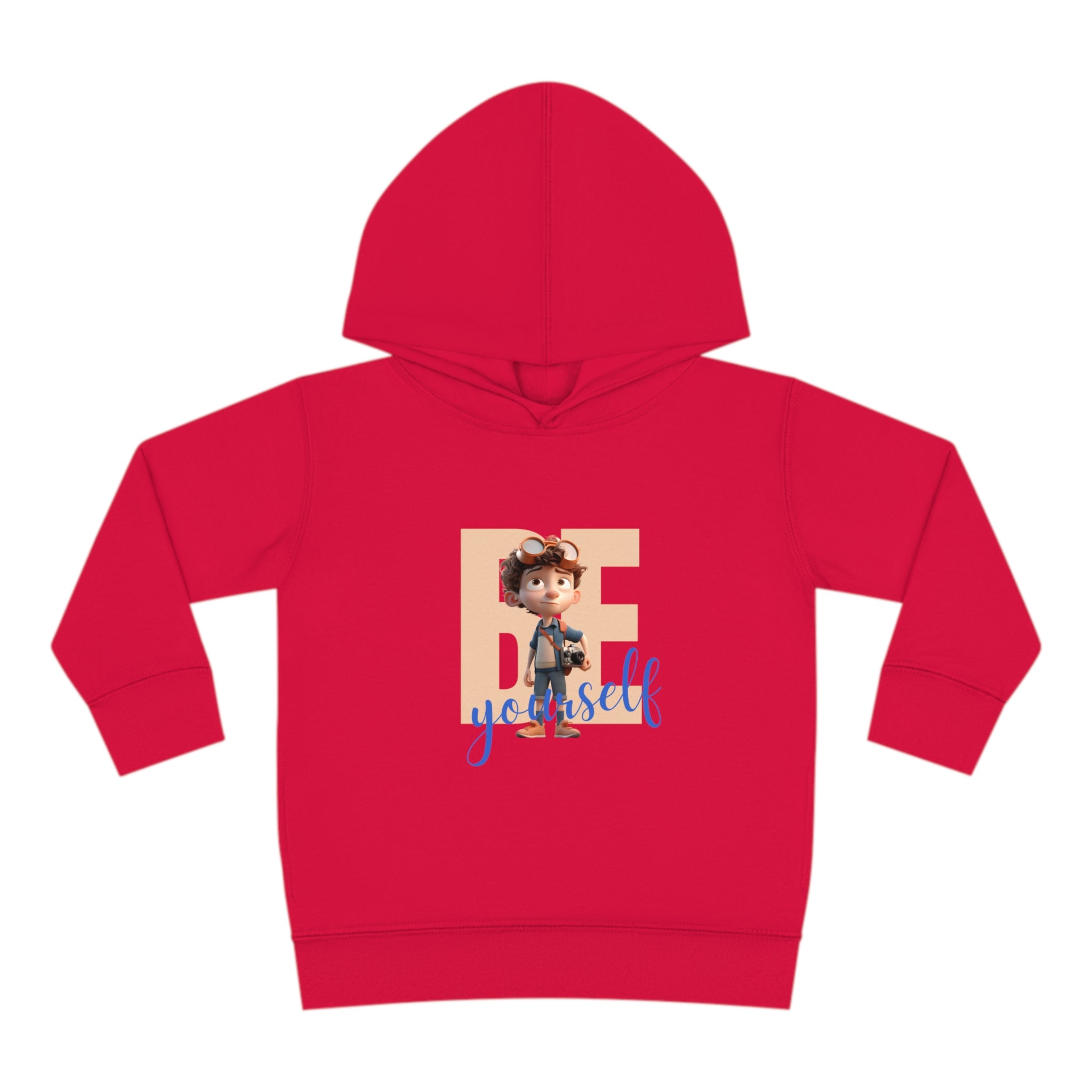 Toddler boy red hoodie " Be Yourself" Image on front