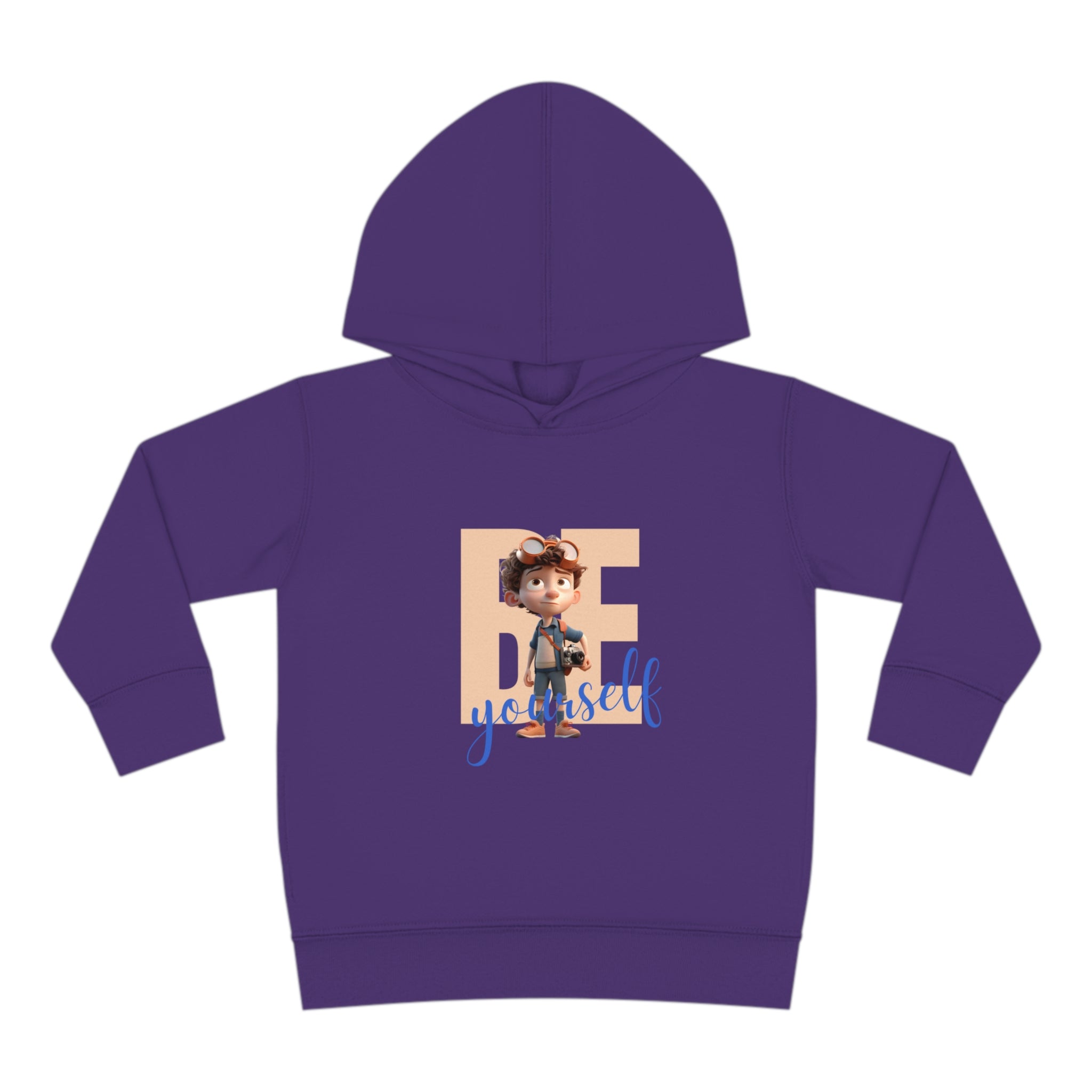 Toddler boy purple hoodie " Be Yourself" Image on front