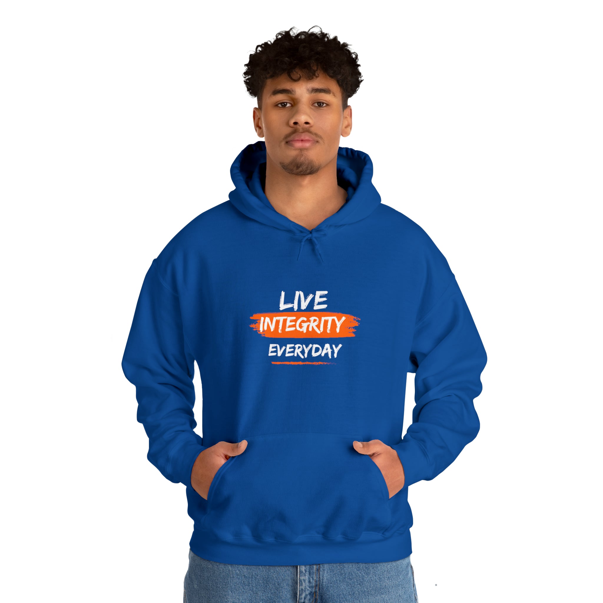 Adult women royal  hoodie " Live Integrity Everyday" inspired images