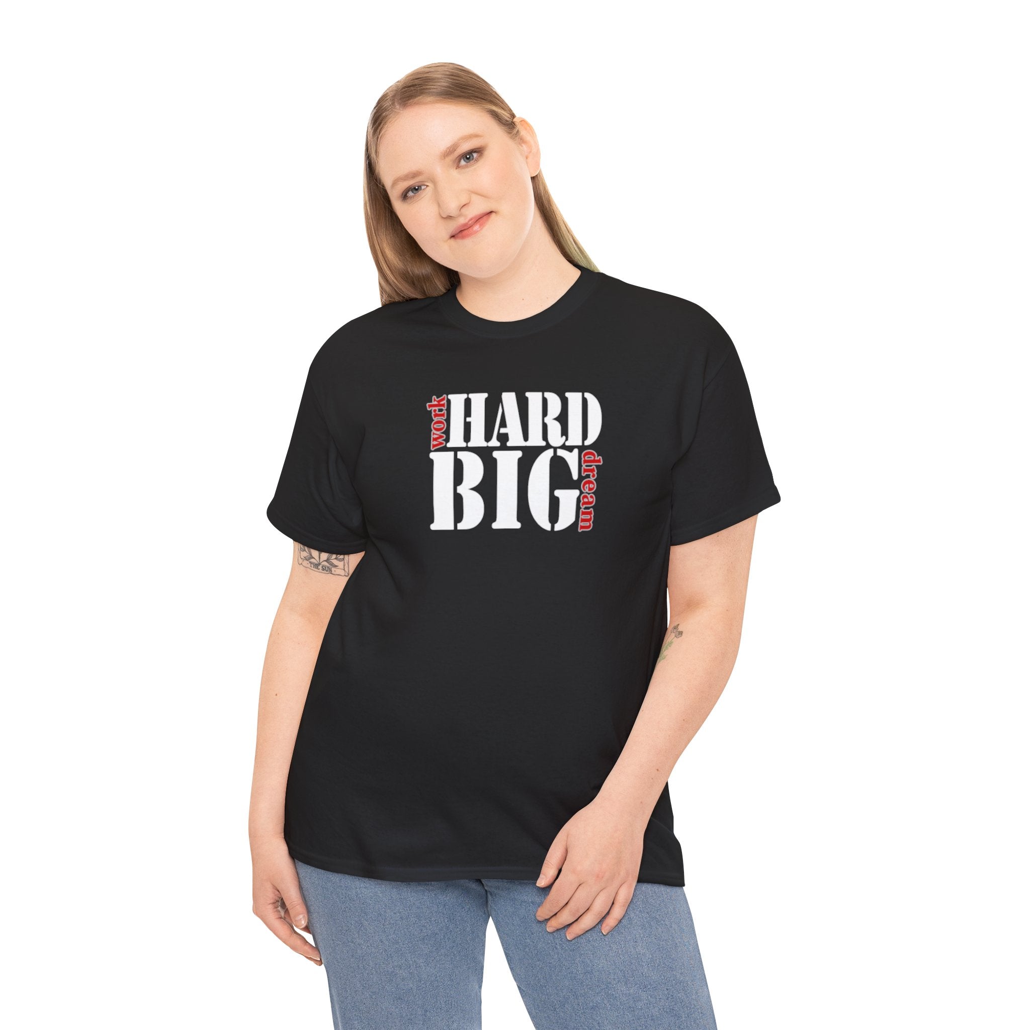 Work Hard Dream Big Unisex Heavy Cotton Tee
