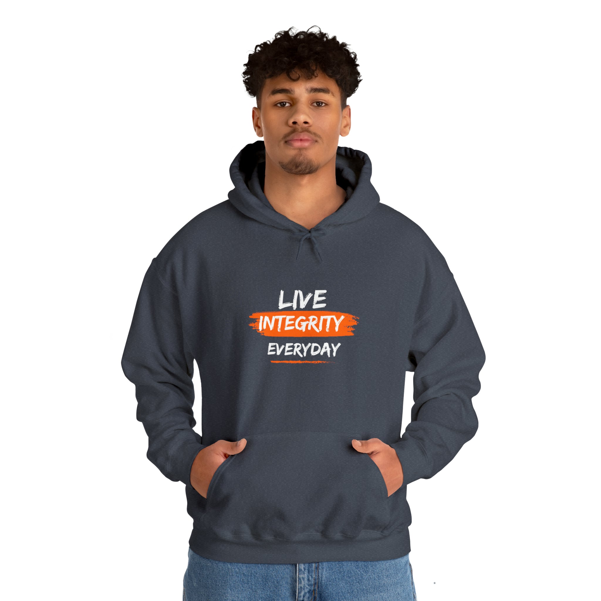 Adult women heather  hoodie " Live Integrity Everyday" inspired images
