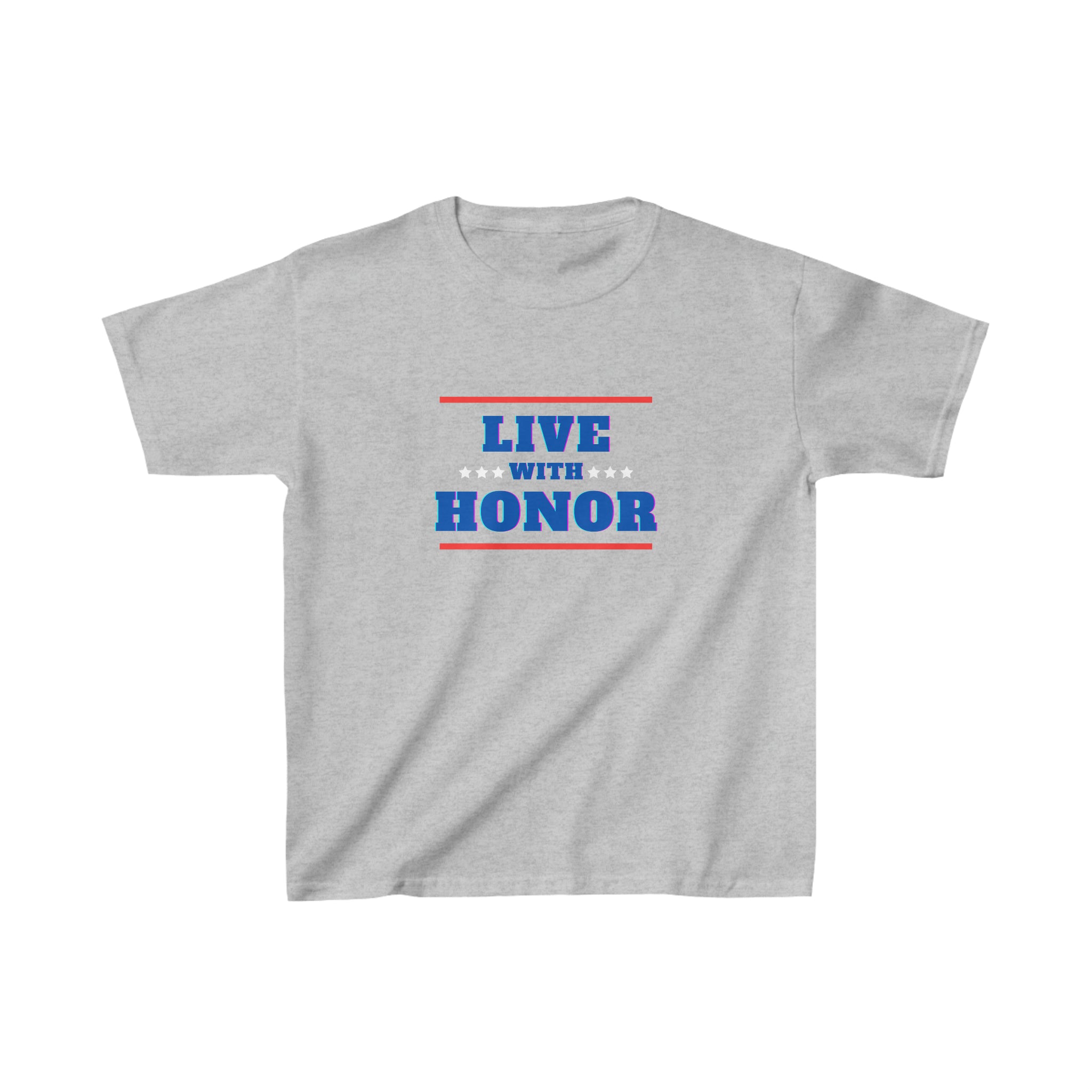 Youth unisex sports grey T-Shirt " Live With Honor" inspired images