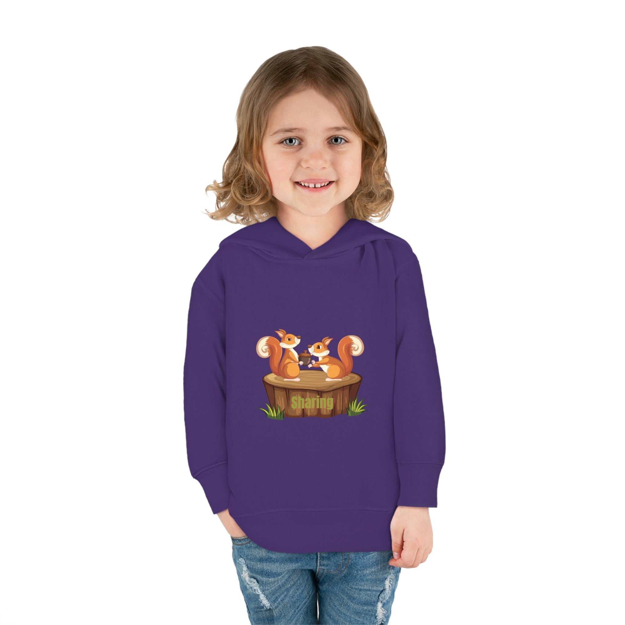 Child Model, Purple, Sharing Toddler Hoodie