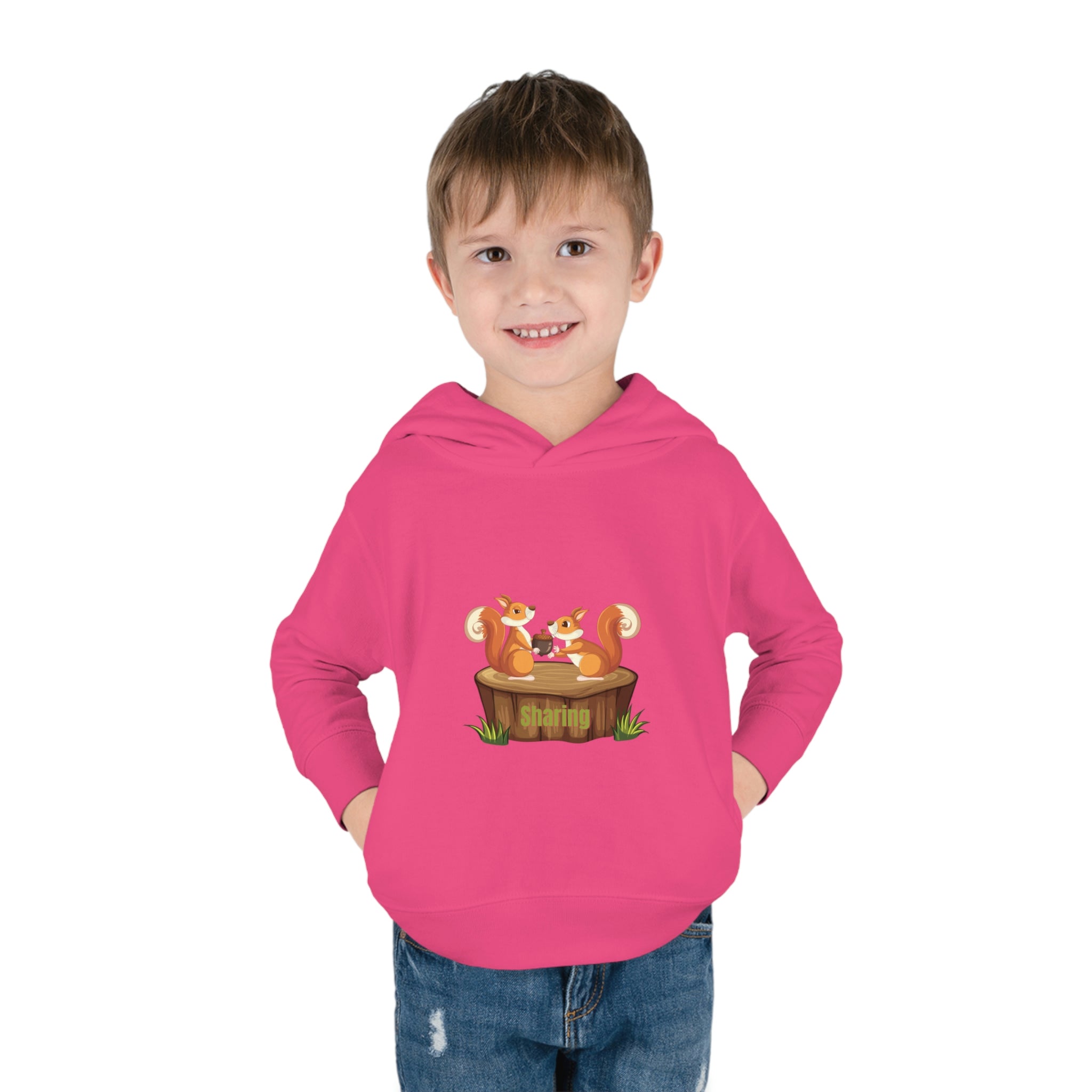 Child Model, Vintage Hot Pink,  Sharing Toddler Hoodie