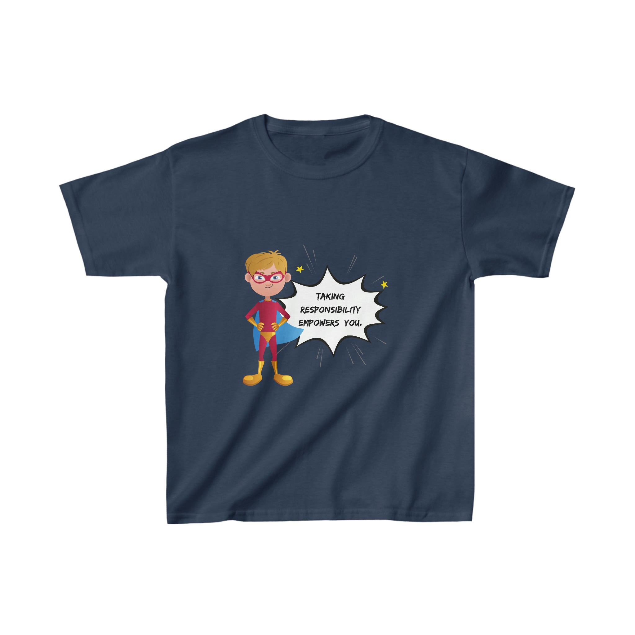 Navy, Taking Responsibility Empowers You Superhero T-Shirt