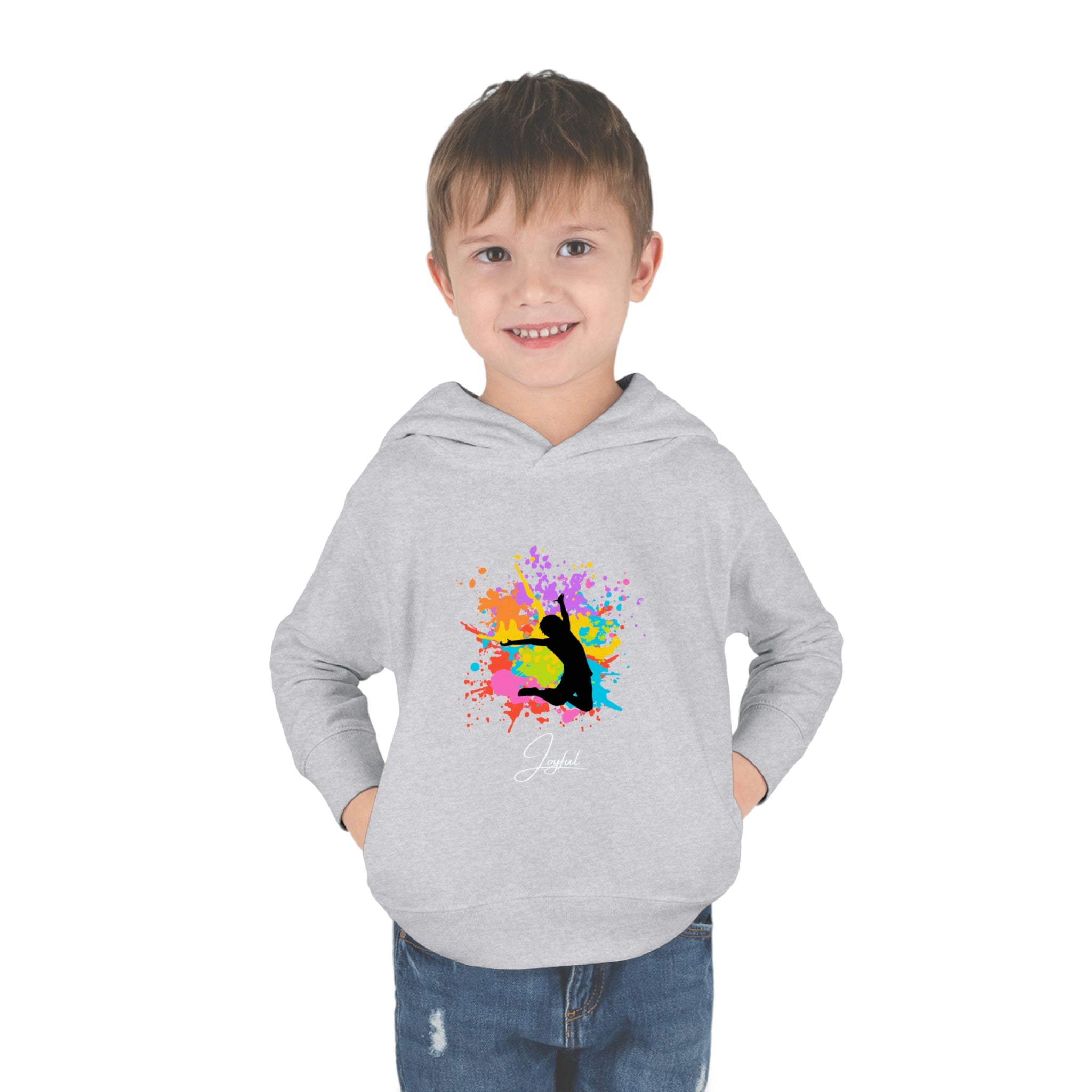 Child Model,White Joyful Hoodie Toddlers Unisex Hoodie 