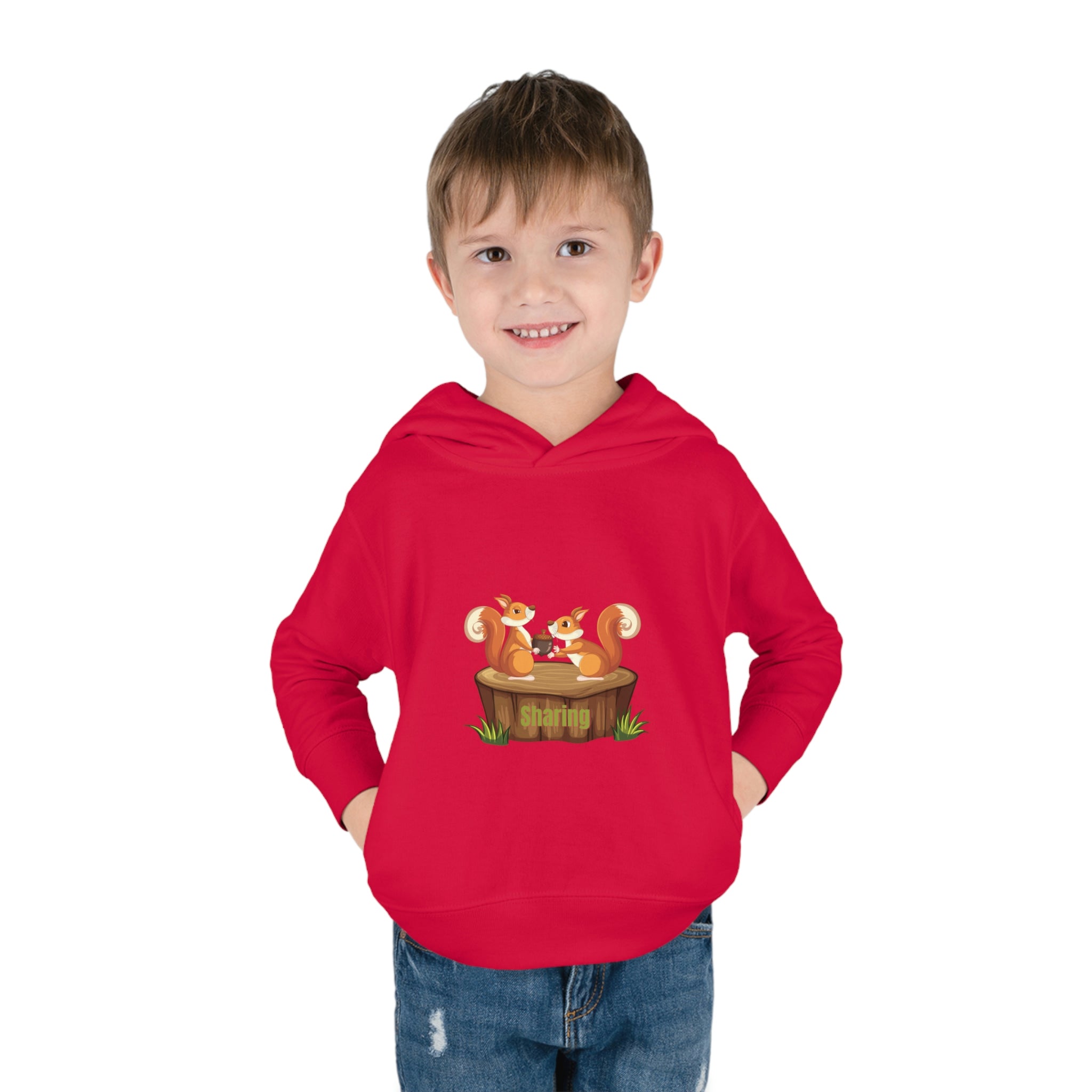 Child Model, Red, Sharing Toddler Hoodie
