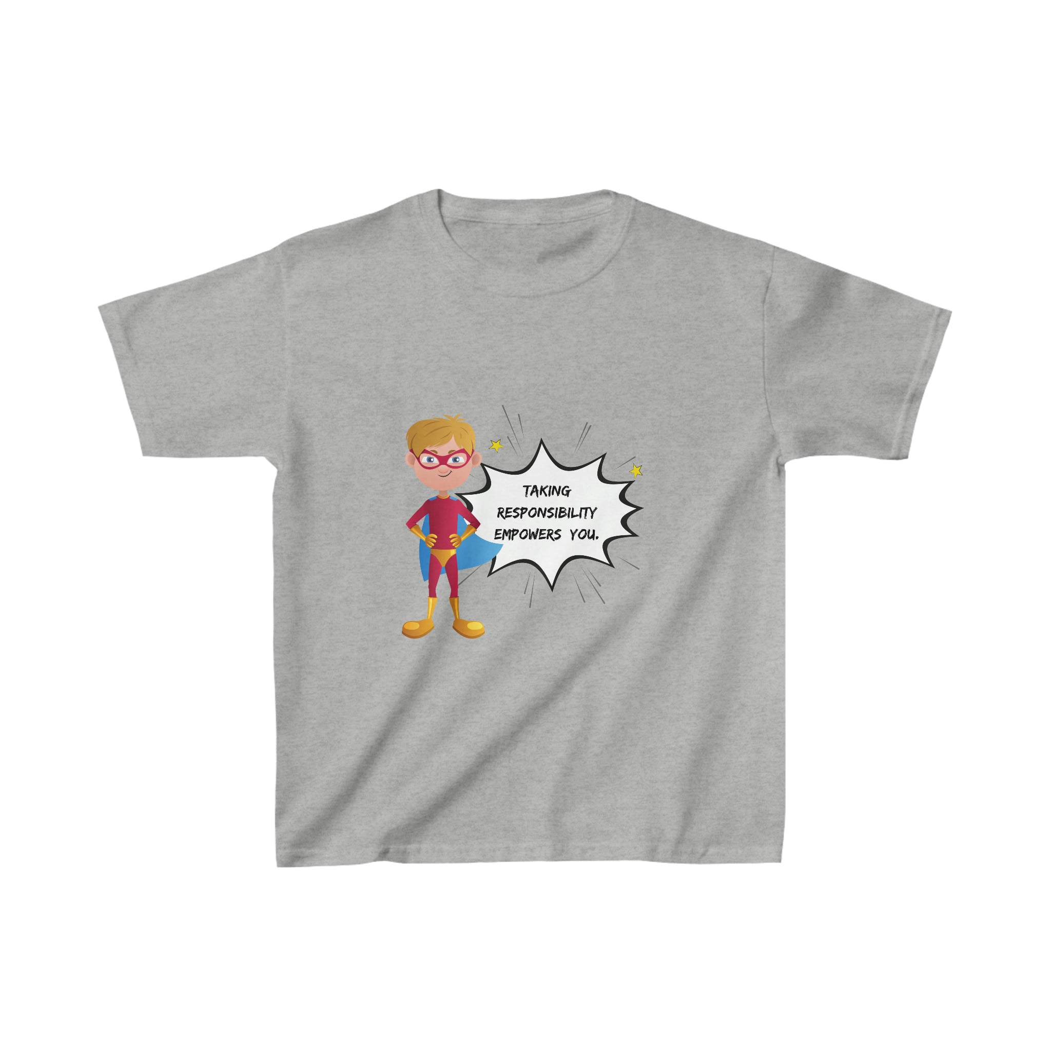 Sports Grey, Taking Responsibility Empowers You Superhero T-Shirt