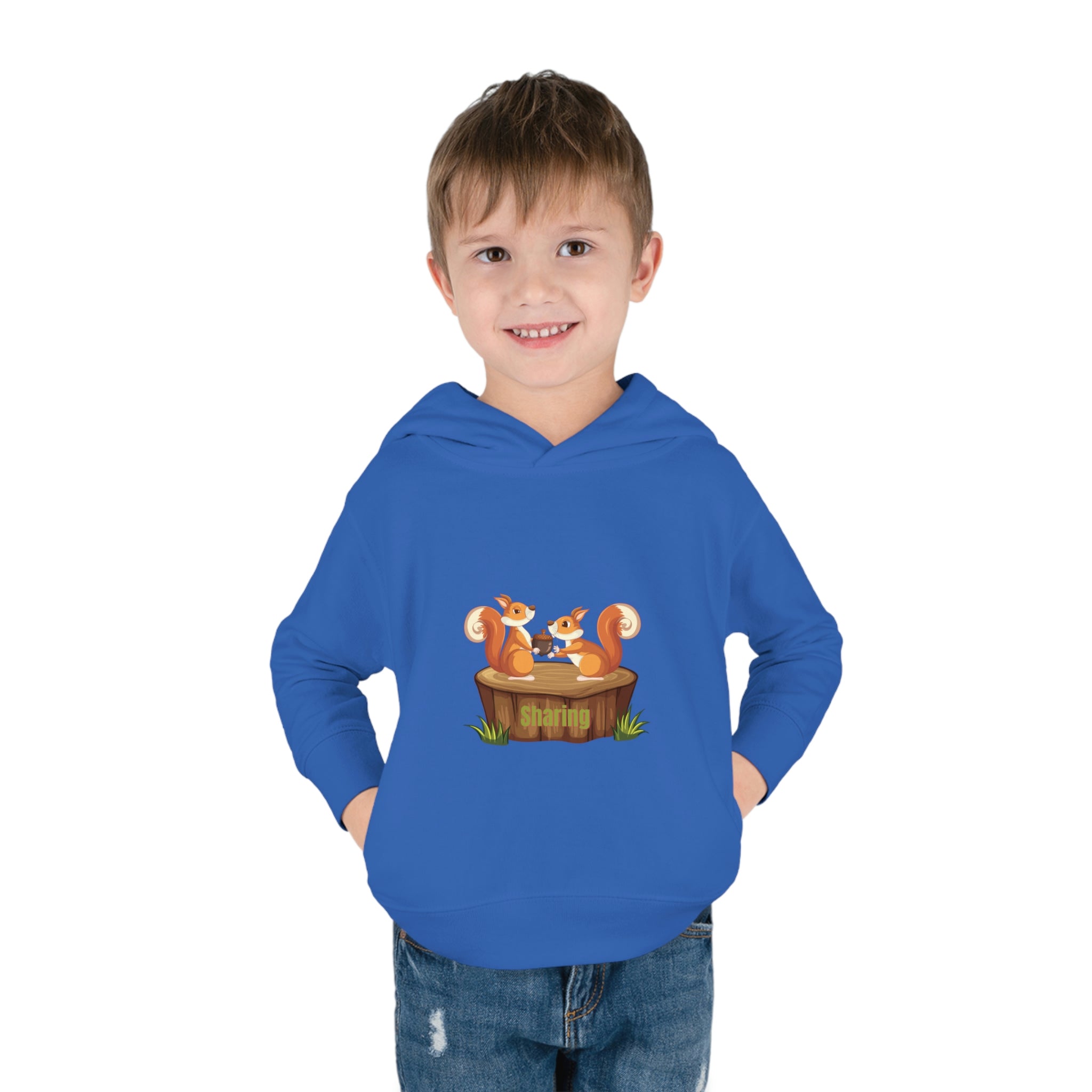 Child Model, Vintage Royal, Sharing Toddler Hoodie