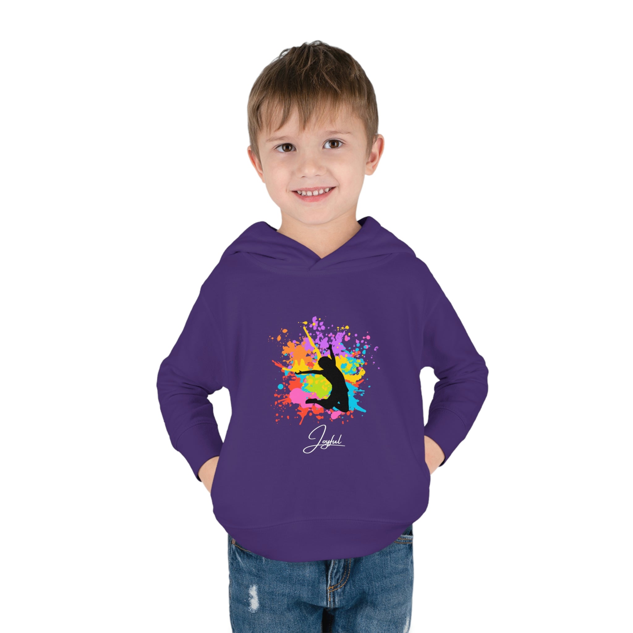 Child Model, Purple, Joyful Toddlers Unisex Hoodie
