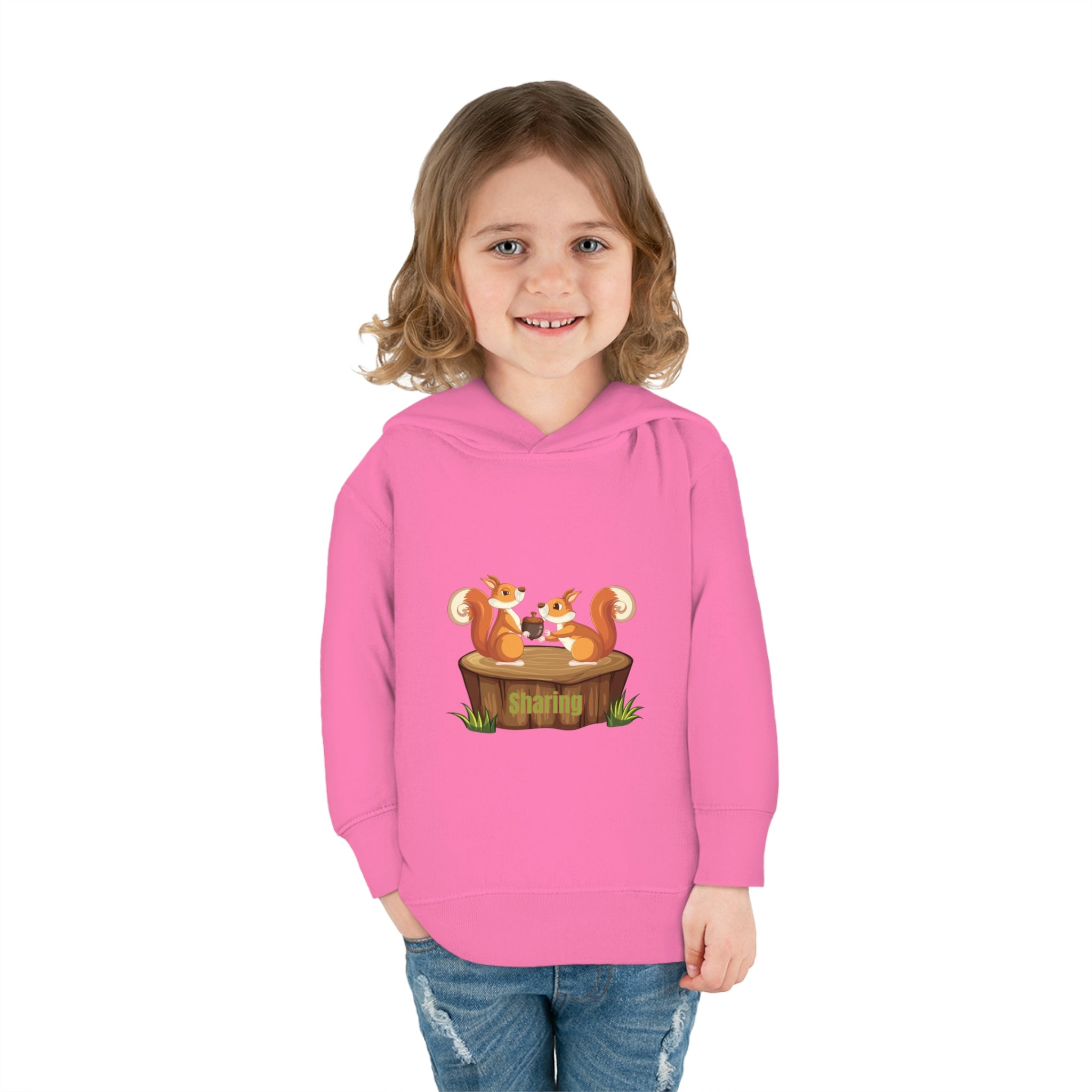 Child Model, Raspberry, Sharing Toddler Hoodie