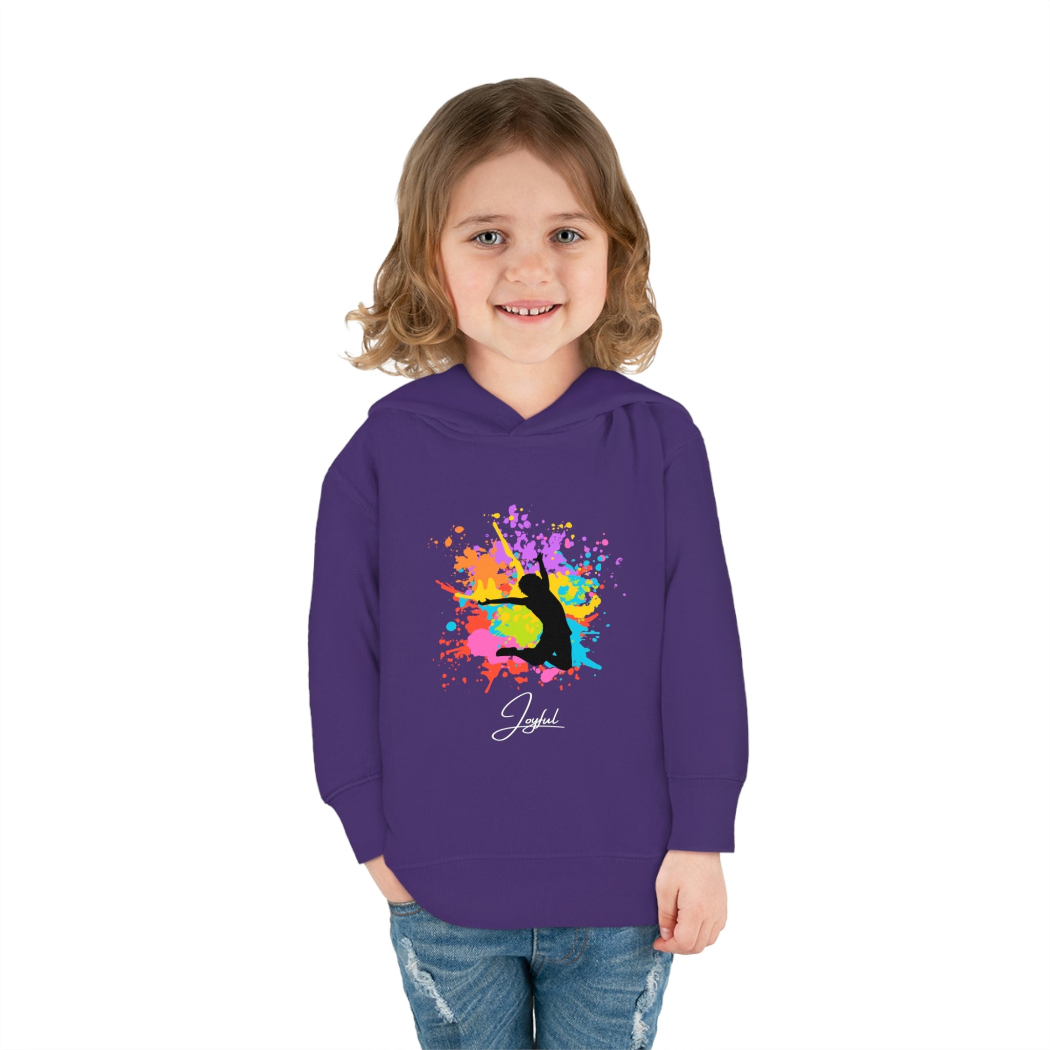 Child Model, Purple, Joyful Toddlers Unisex Hoodie