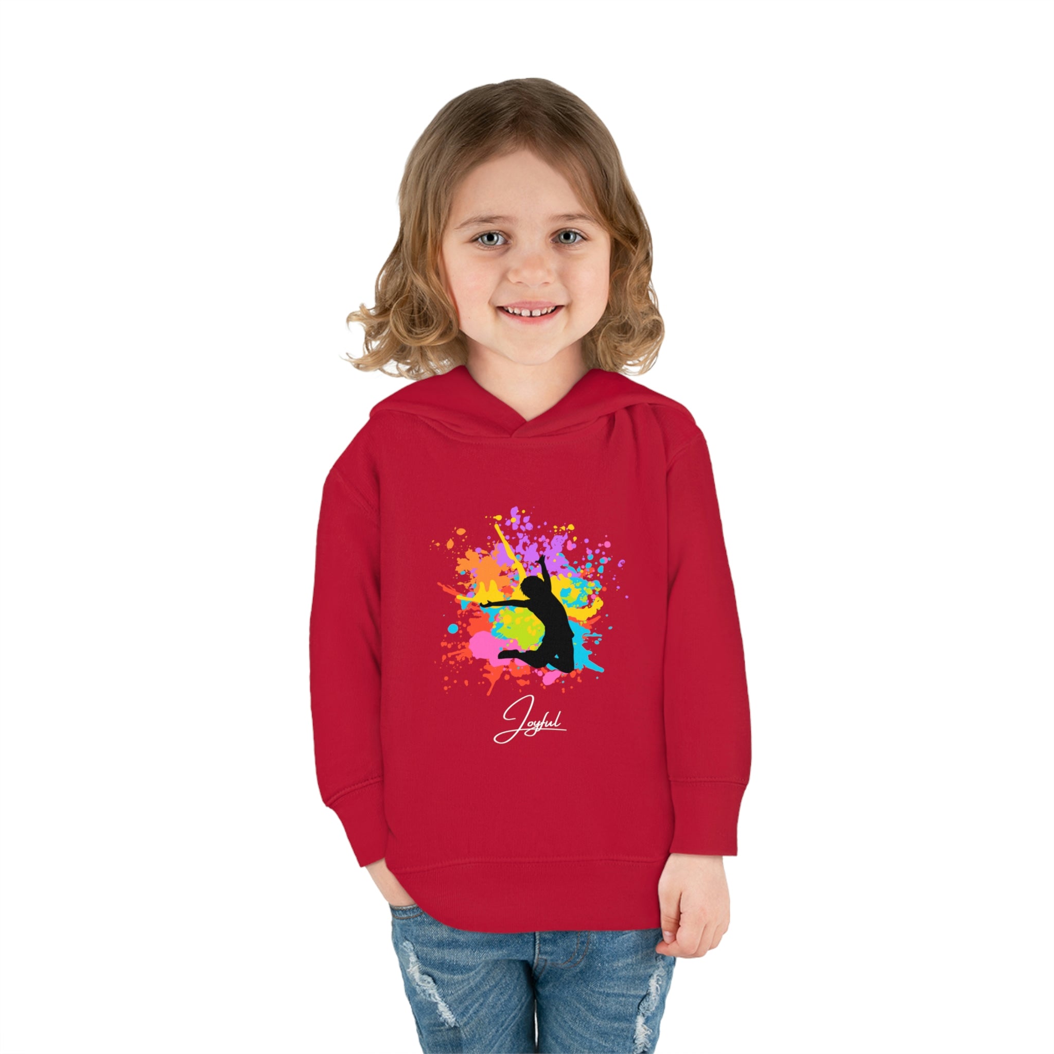Child Model, Vintage Red, Joyful Toddlers Unisex Hoodie