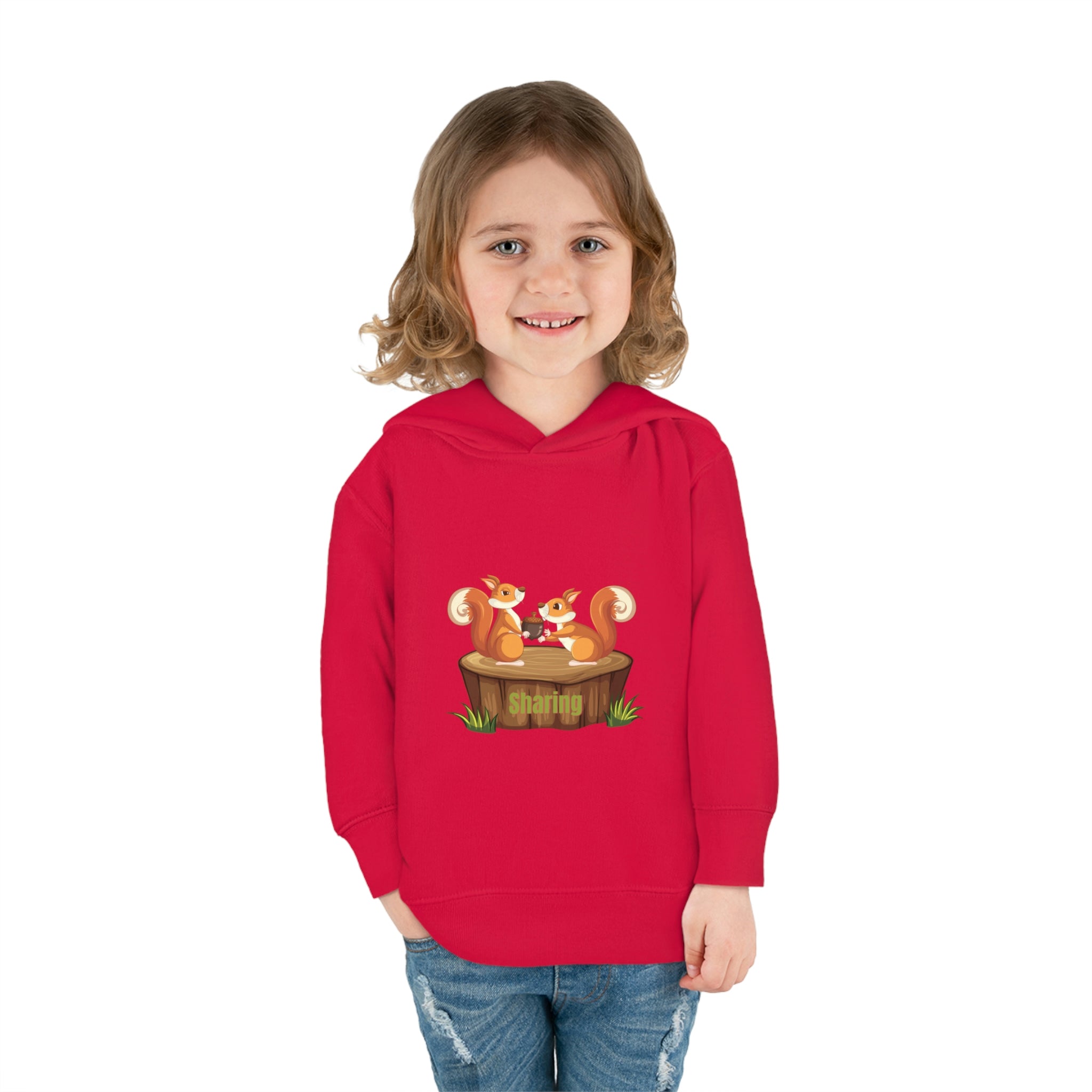 Child Model, Red, Sharing Toddler Hoodie