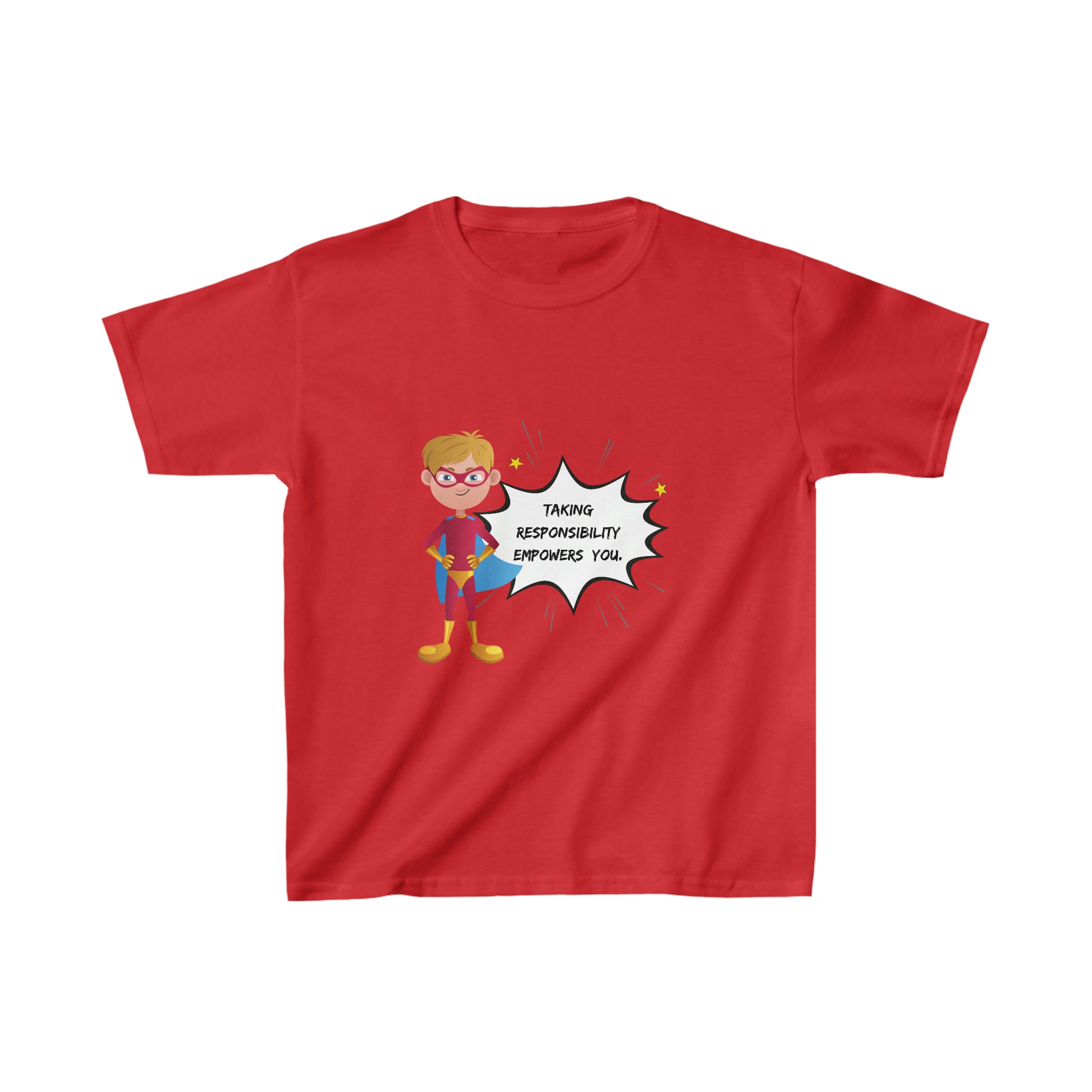 Red, Taking Responsibility Empowers You Superhero T-Shirt