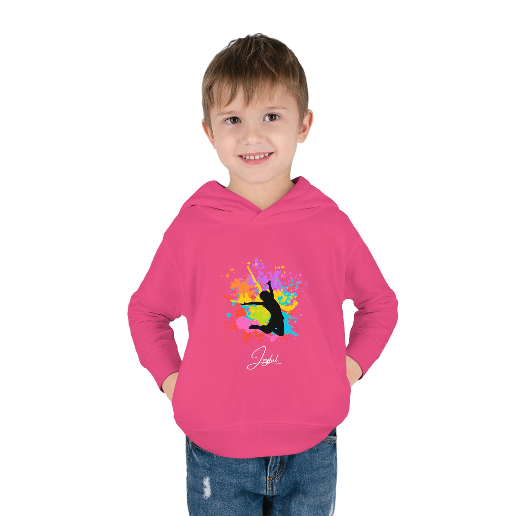 Child Model, Vintage Hot Pink, Joyful Toddlers Unisex Hoodie