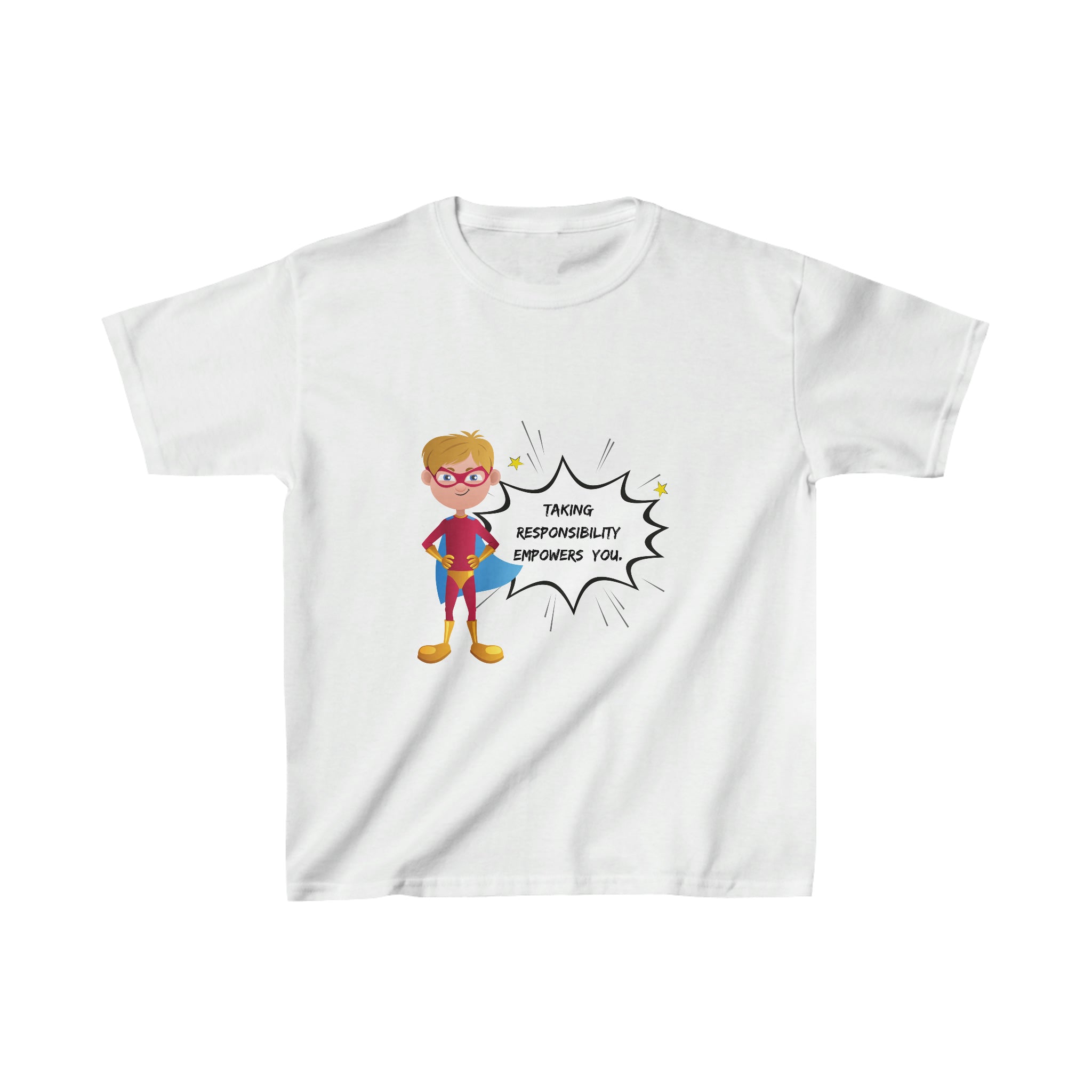 White, Taking Responsibility Empowers You Superhero T-Shirt