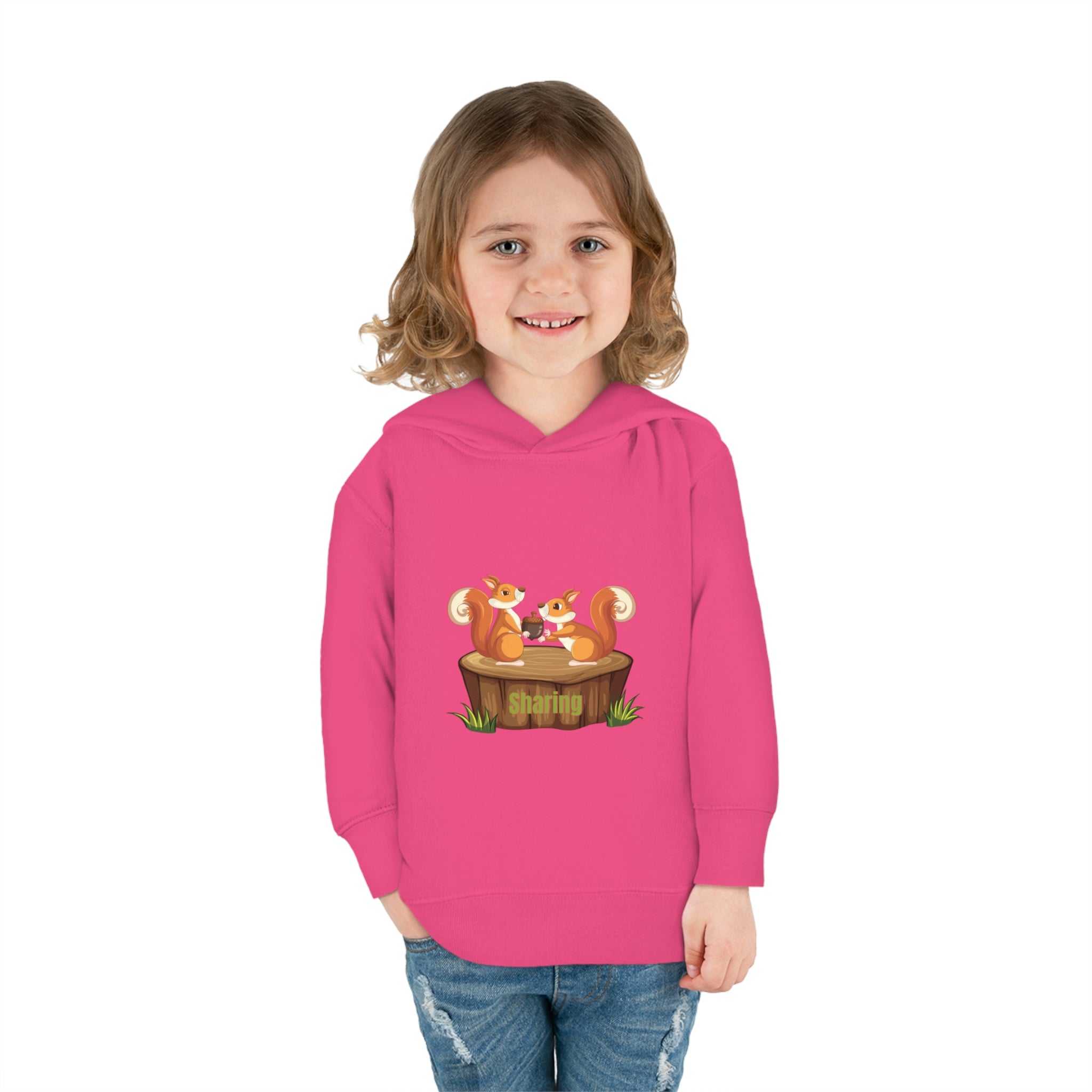 Child Model, Vintage Hot Pink,  Sharing Toddler Hoodie
