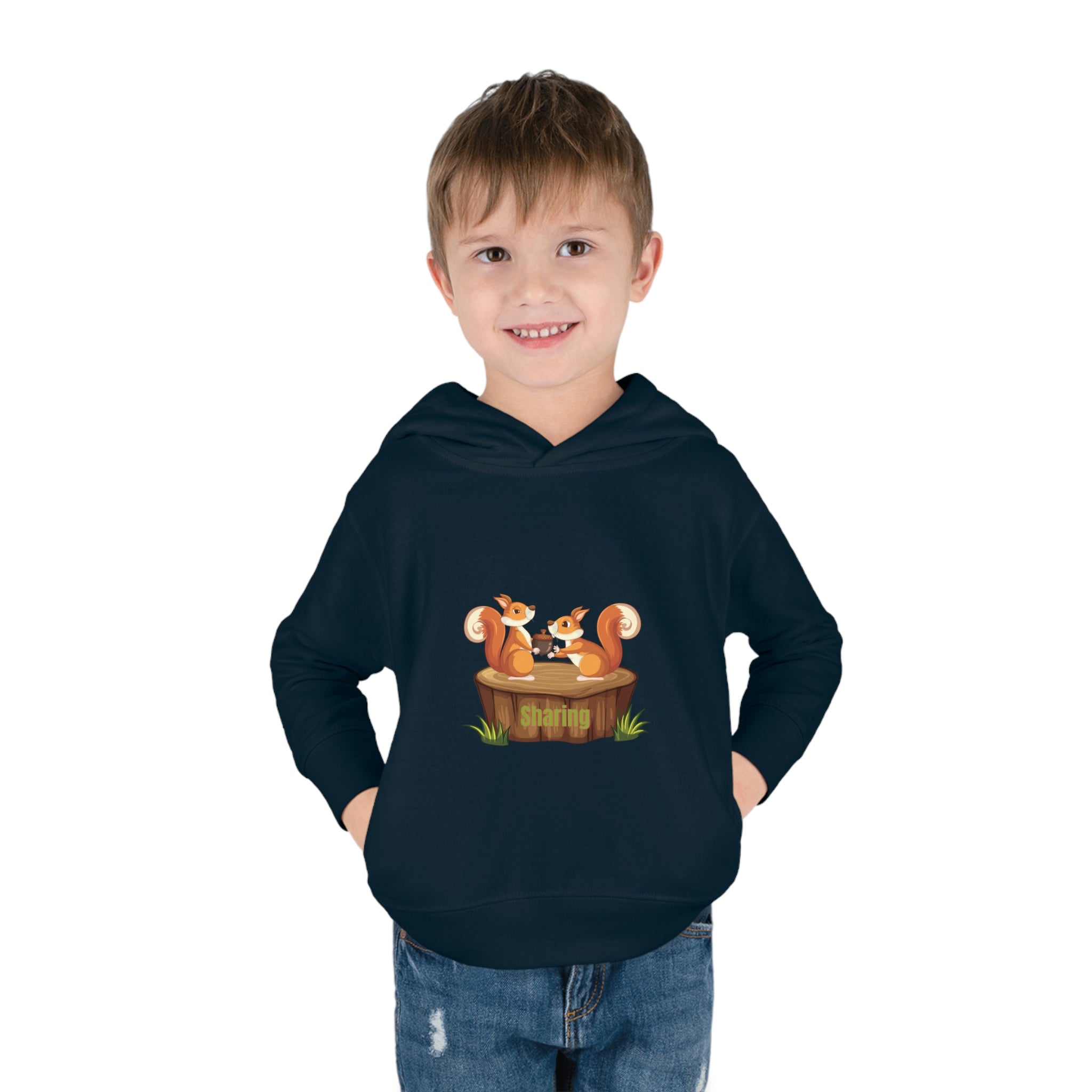 Child Model, Navy, Sharing Toddler Hoodie