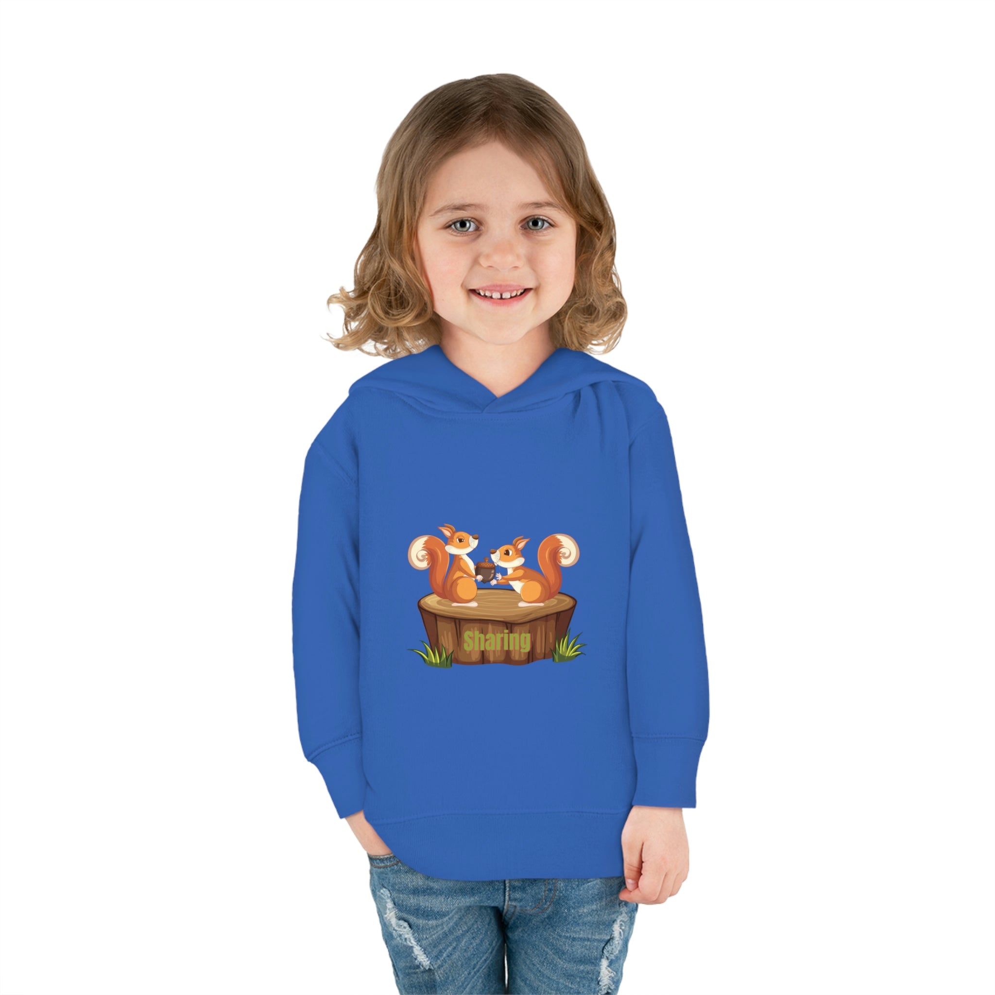Child Model, Vintage Royal, Sharing Toddler Hoodie