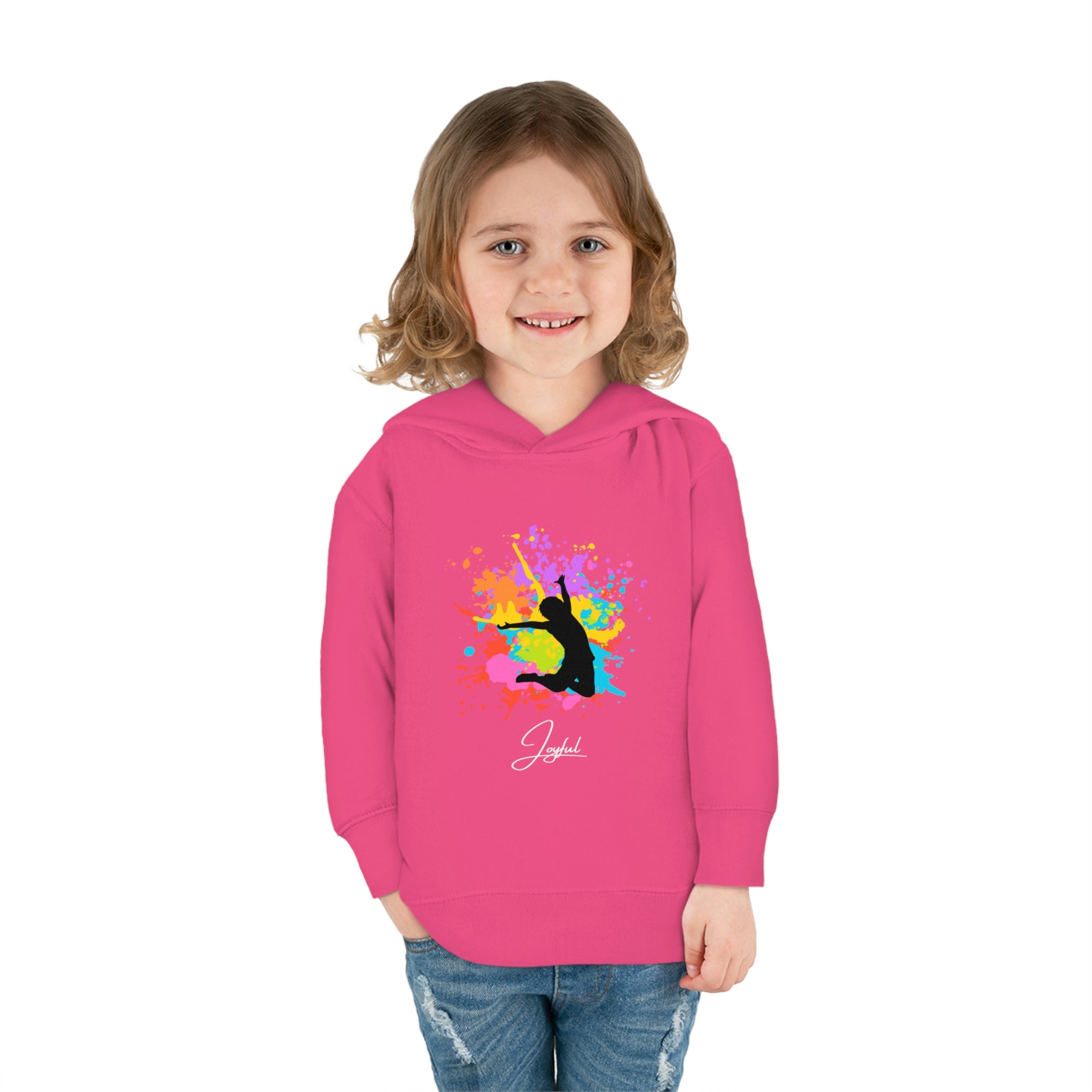 Child Model, Vintage Hot Pink, Joyful Toddlers Unisex Hoodie