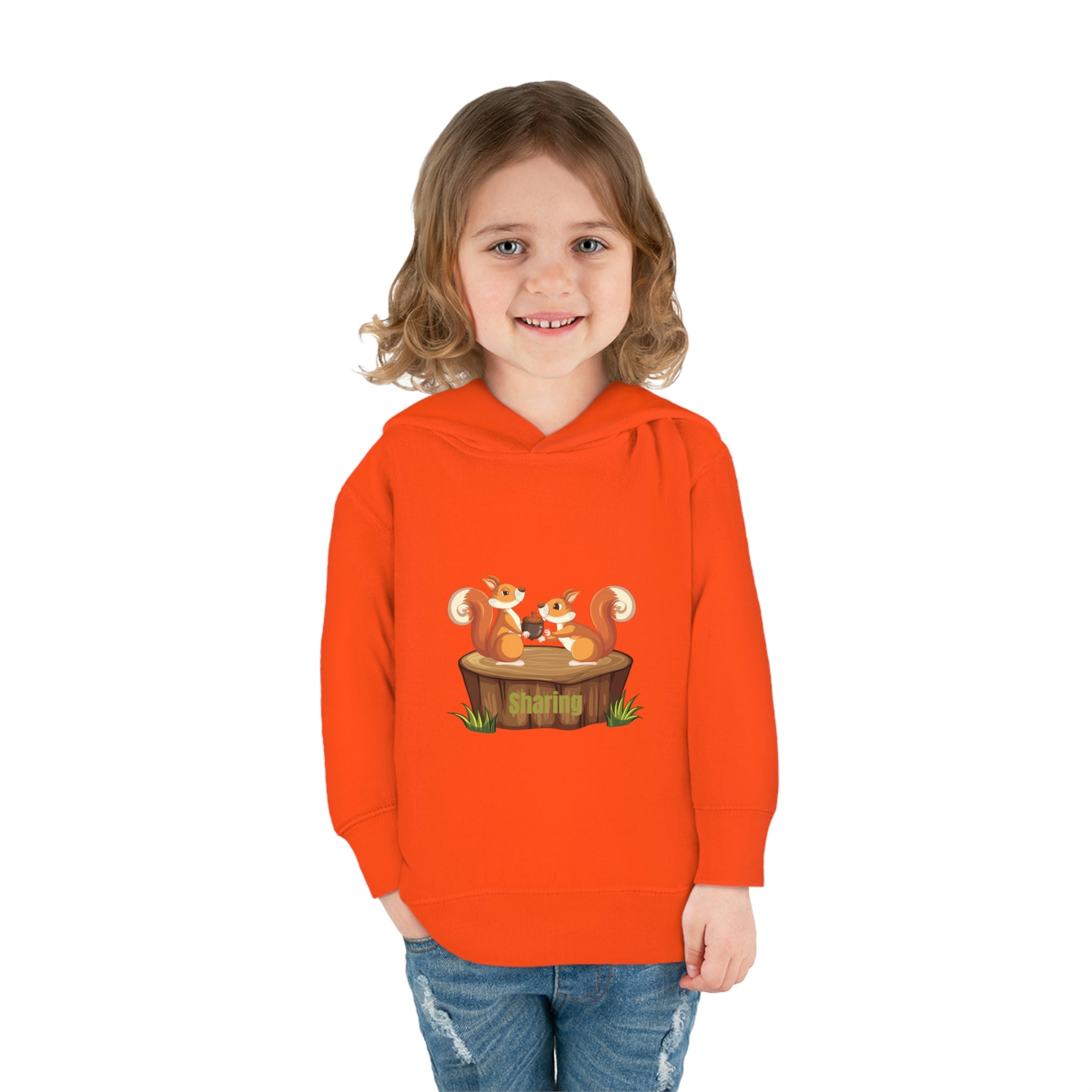 Child Model, Orange, Sharing Toddler Hoodie