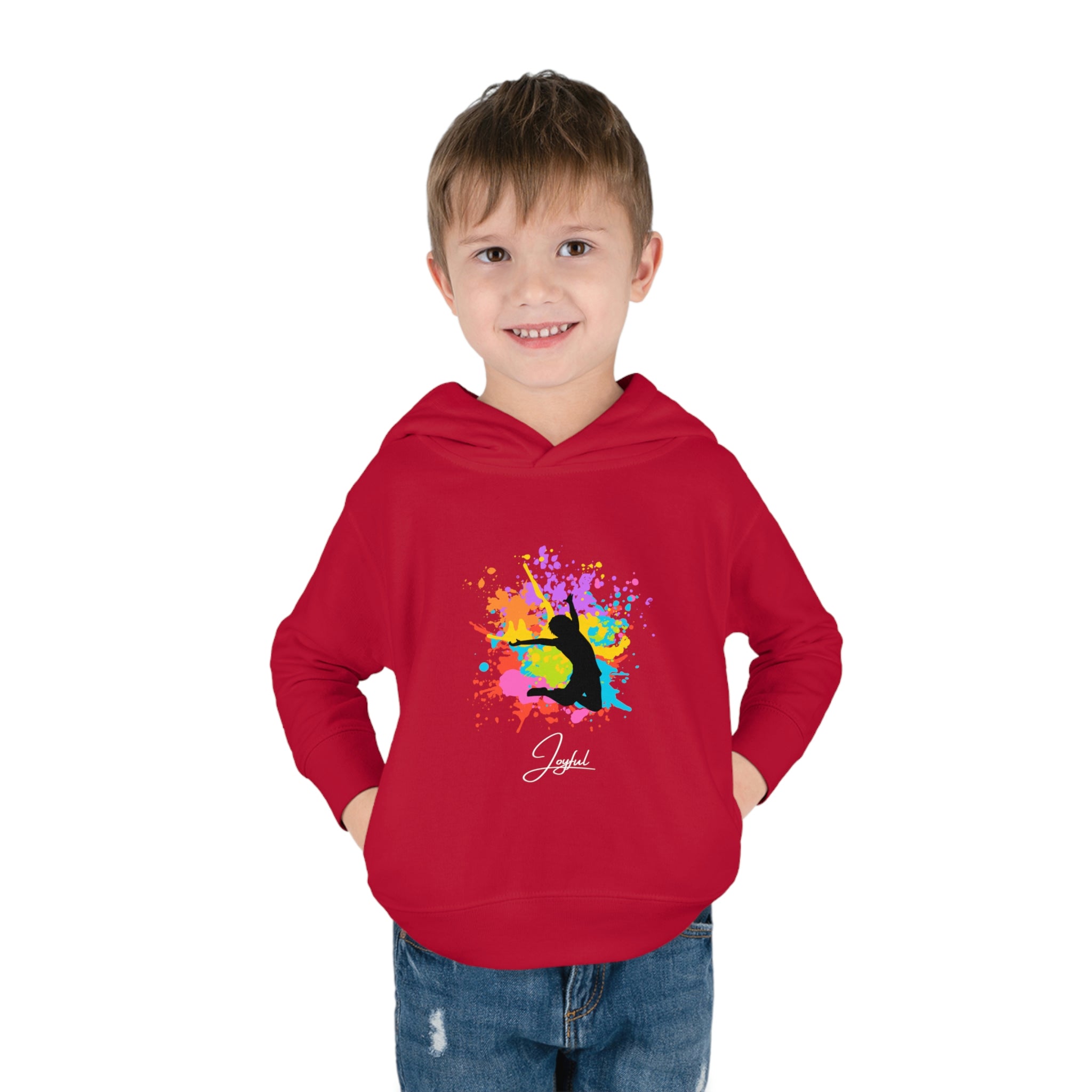 Child Model, Vintage red, Joyful Toddlers Unisex Hoodie