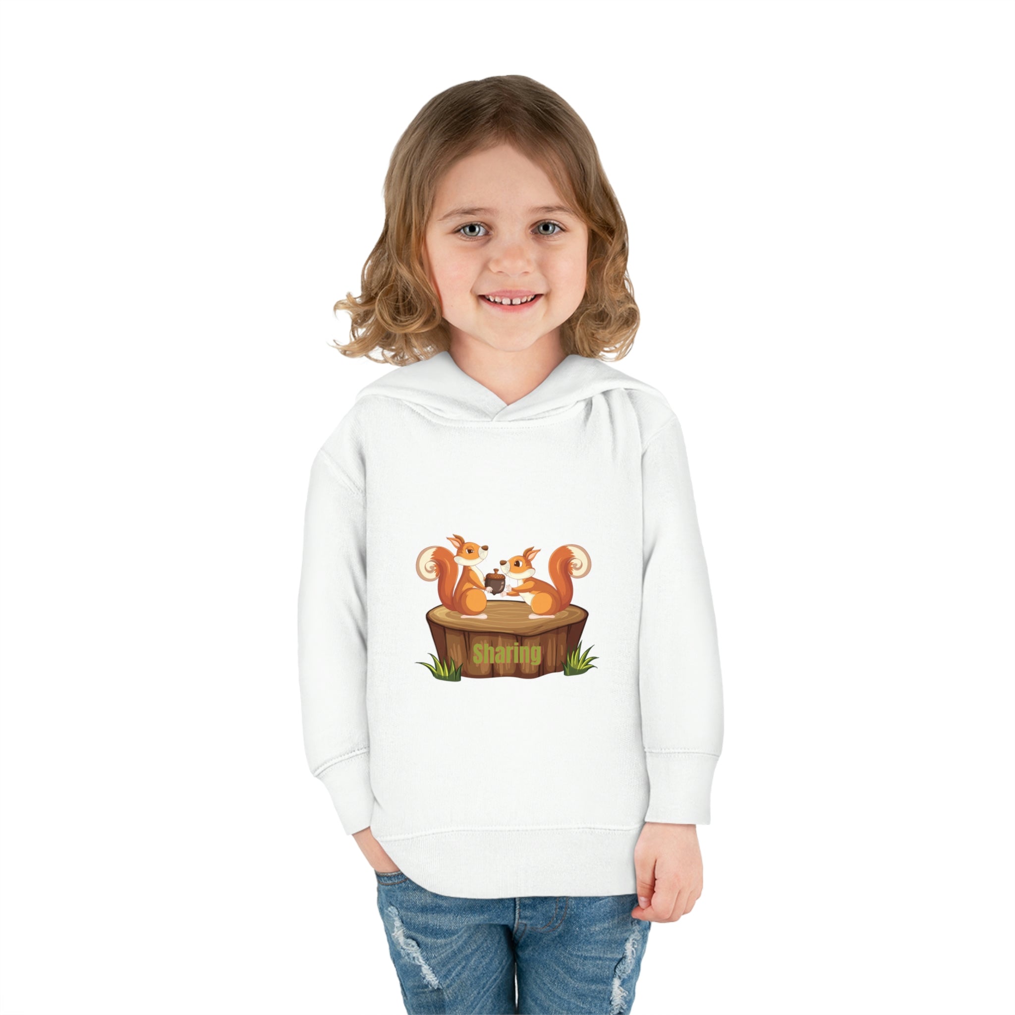 Child Model, White, Sharing Toddler Hoodie